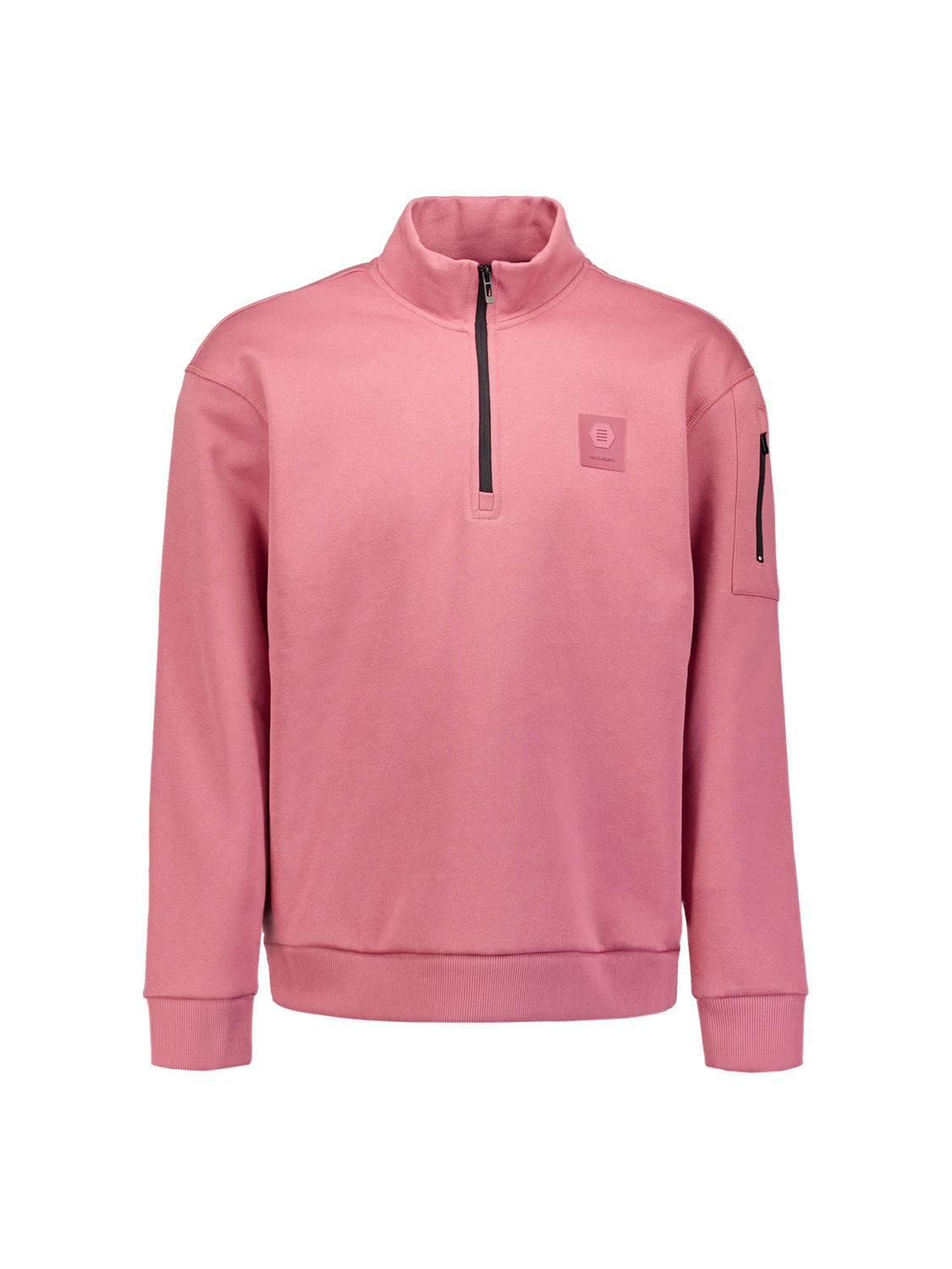 Half zip sweater | Old Pink