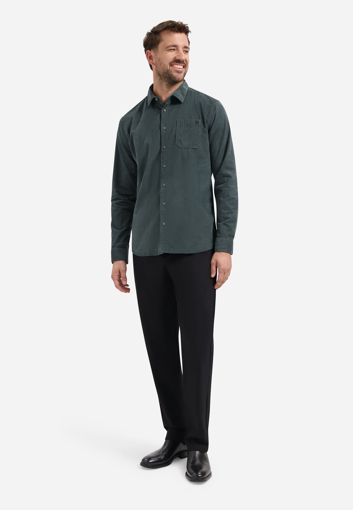 Corduroy shirt | Dark Steel
