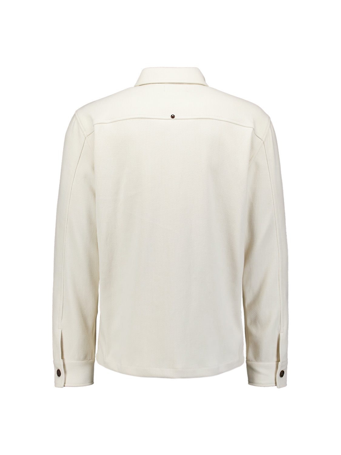 Sweat Overshirt with Texture | Chalk