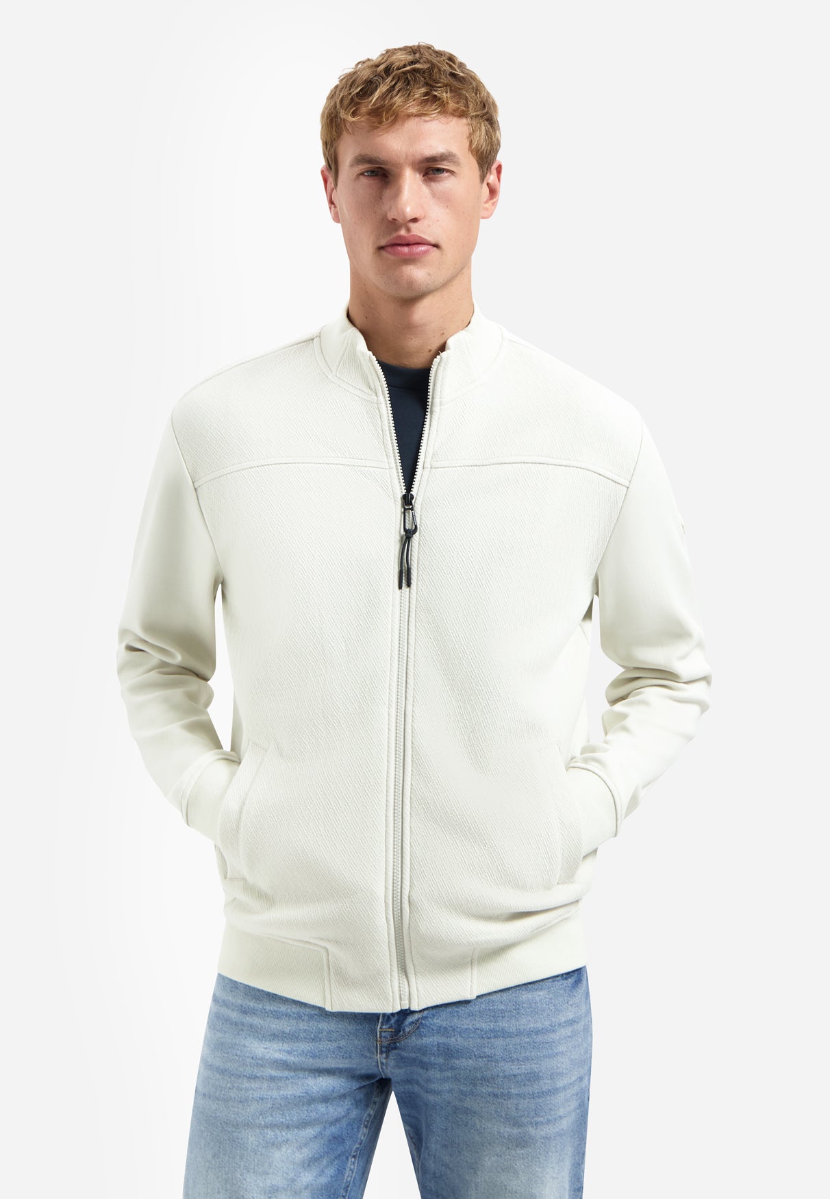 Sweatvest met gemixte structuren | Kit