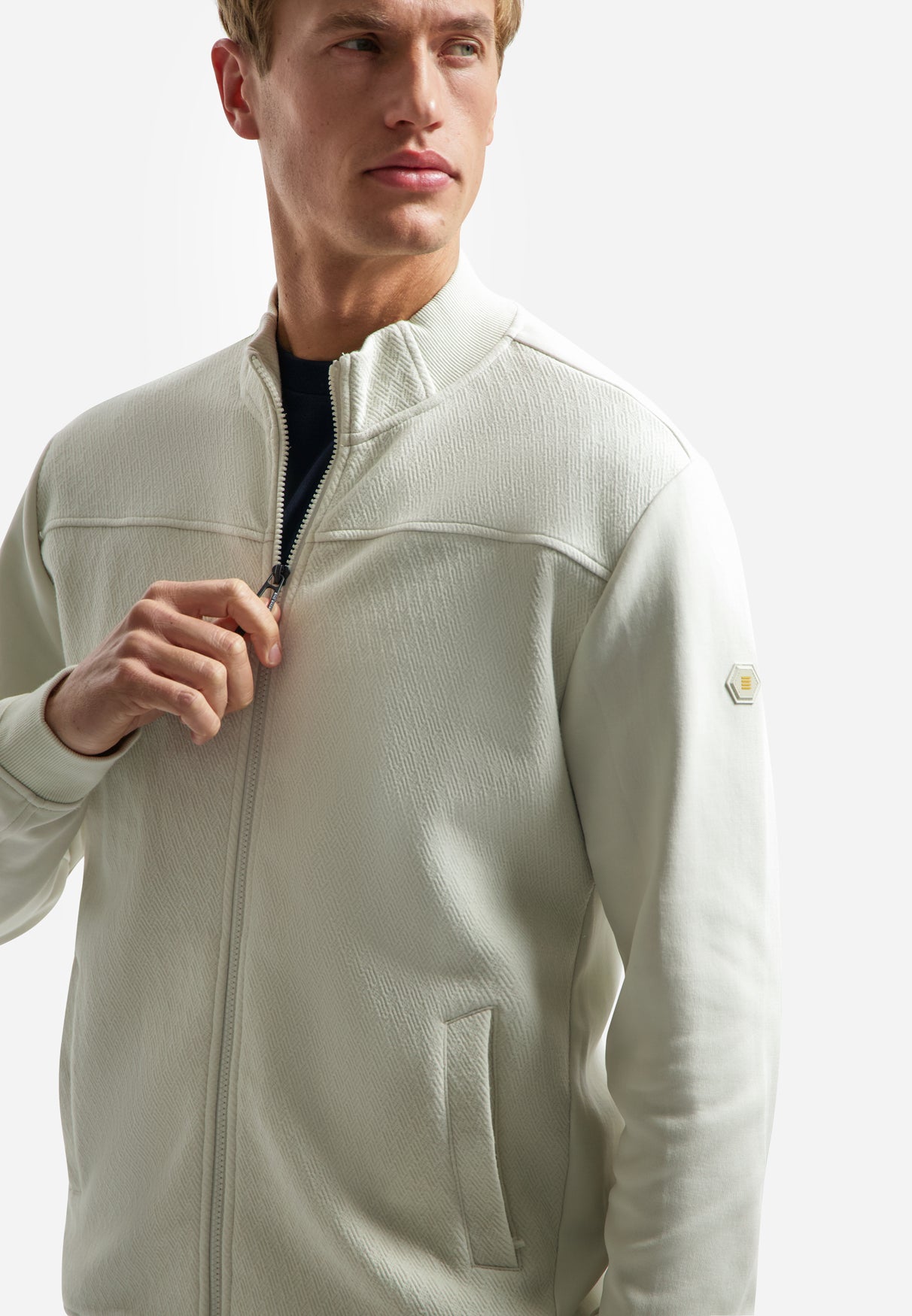 Sweatvest met gemixte structuren | Kit