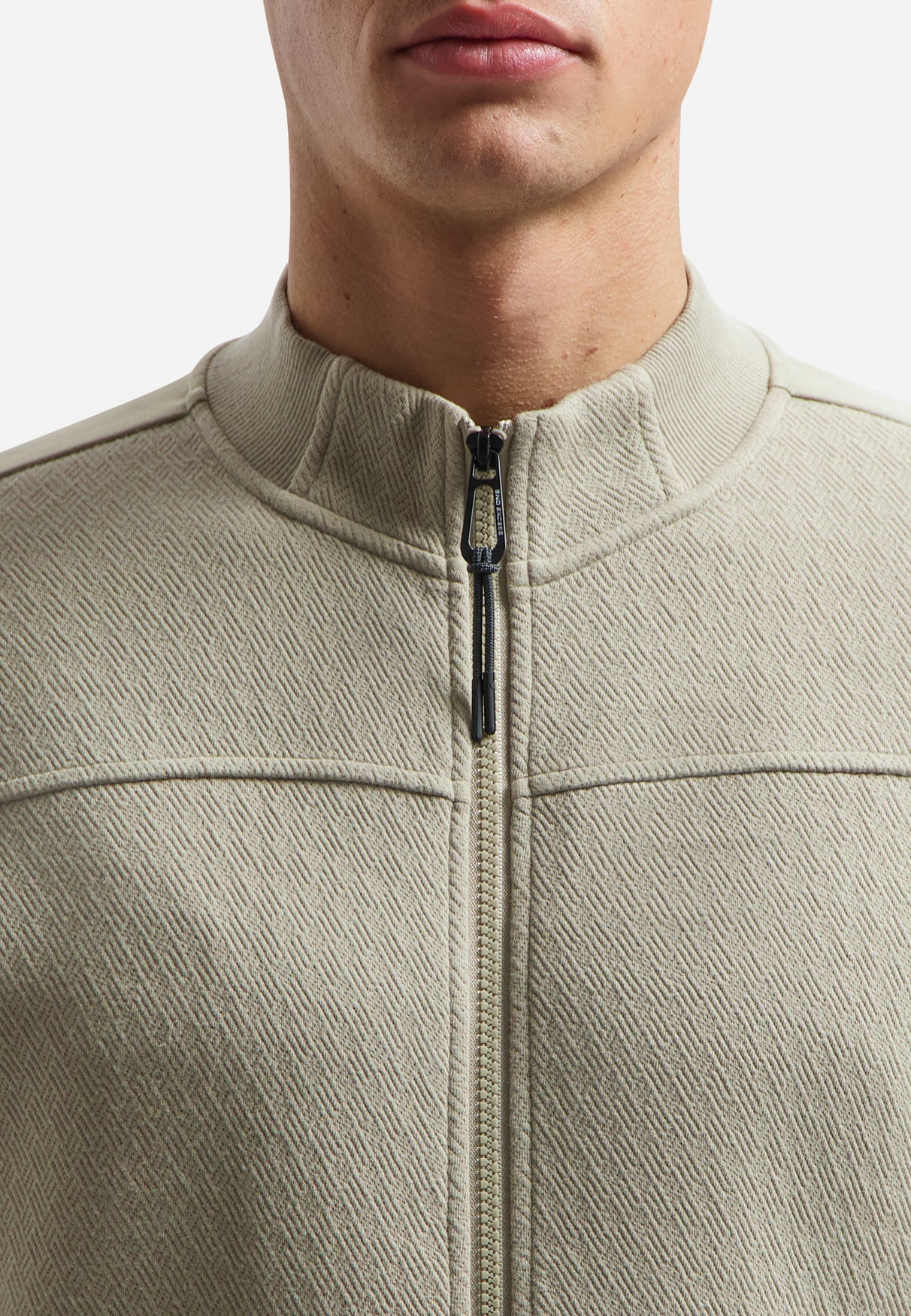 Jas met gemengde texturen | Taupe