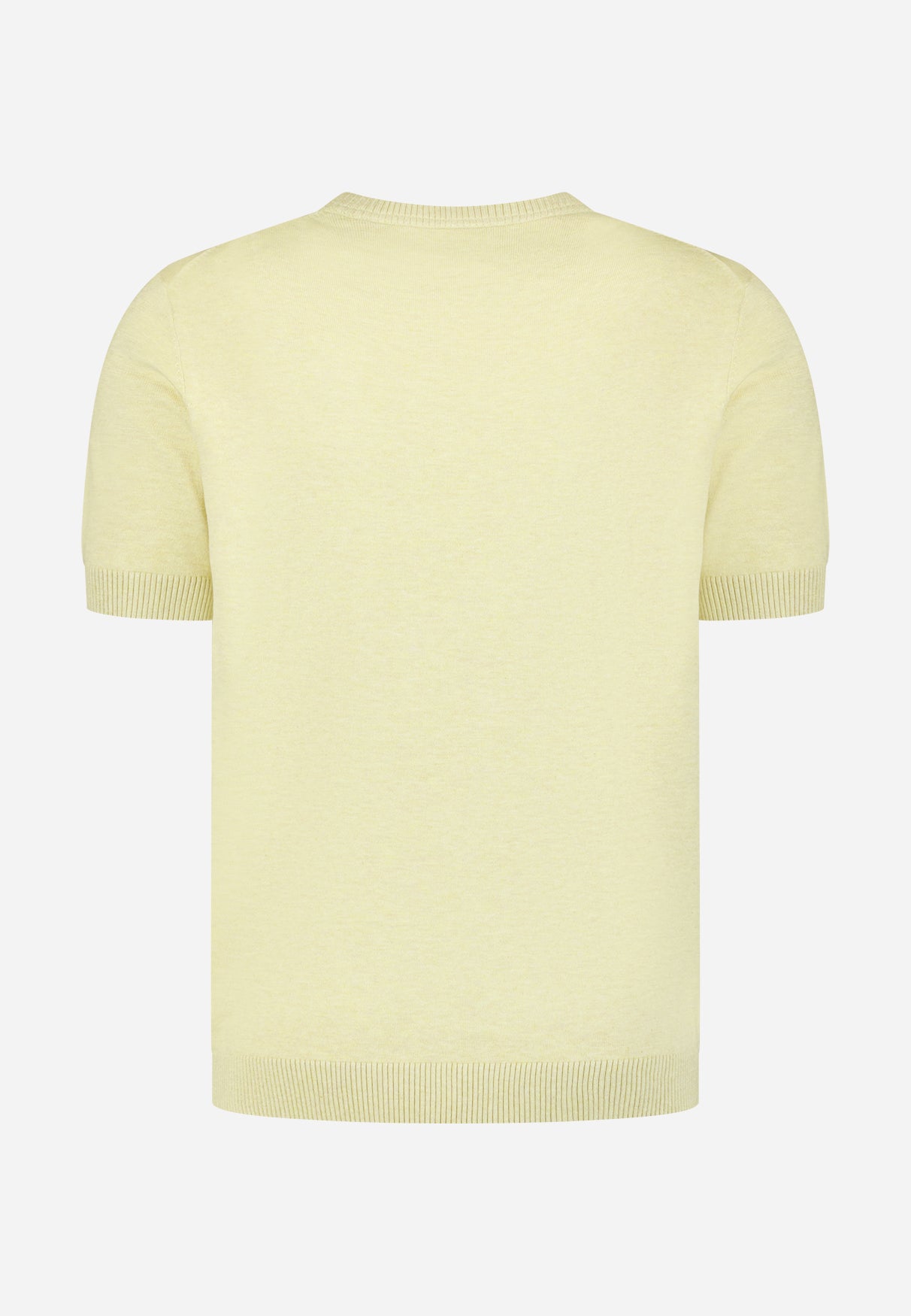 Gebreid T-shirt | Geel