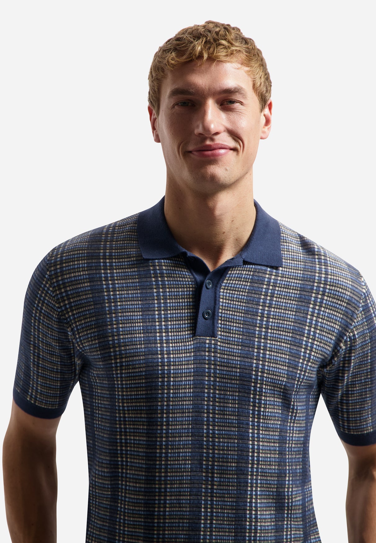 Knitted polo shirt | Night