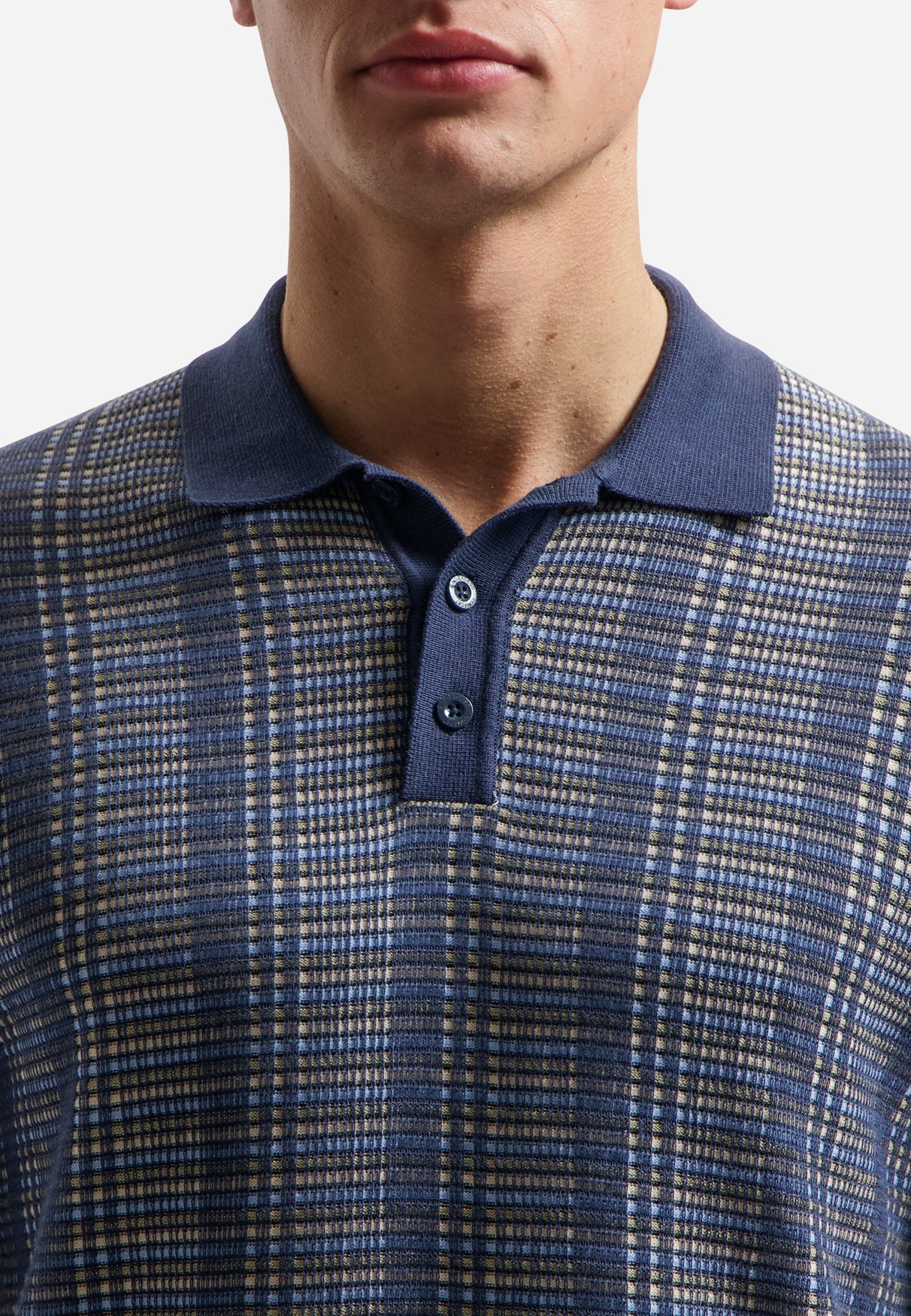 Knitted polo shirt | Night