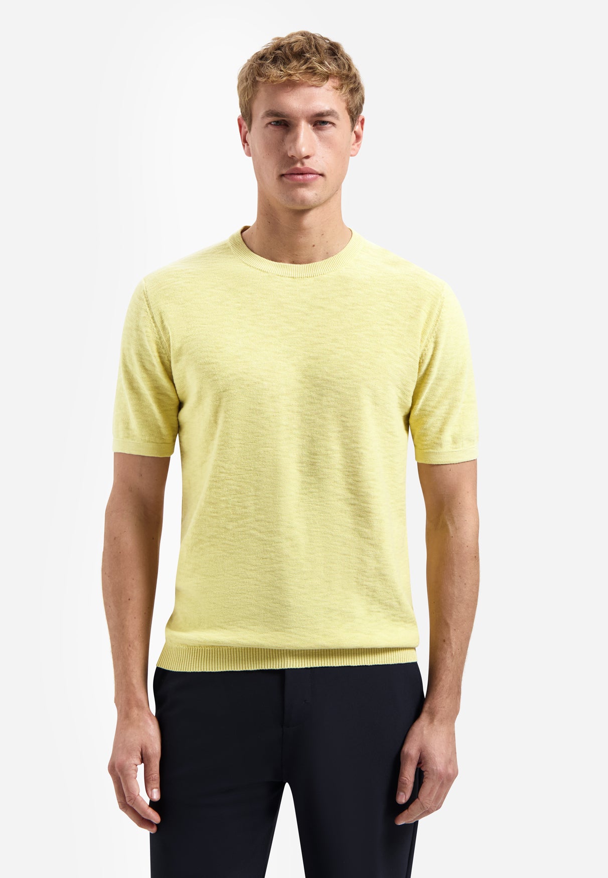 T-shirt en maille slub | Yellow