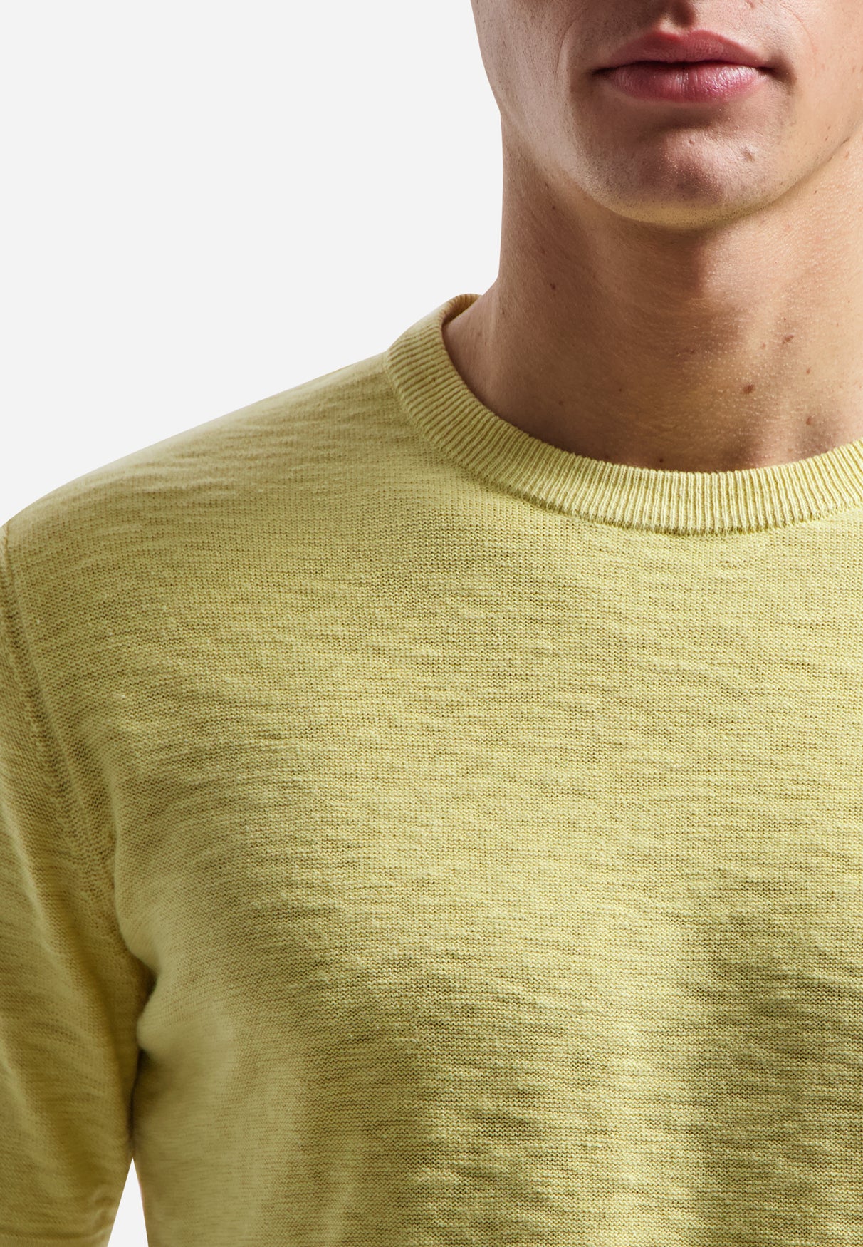 T-shirt en maille slub | Yellow