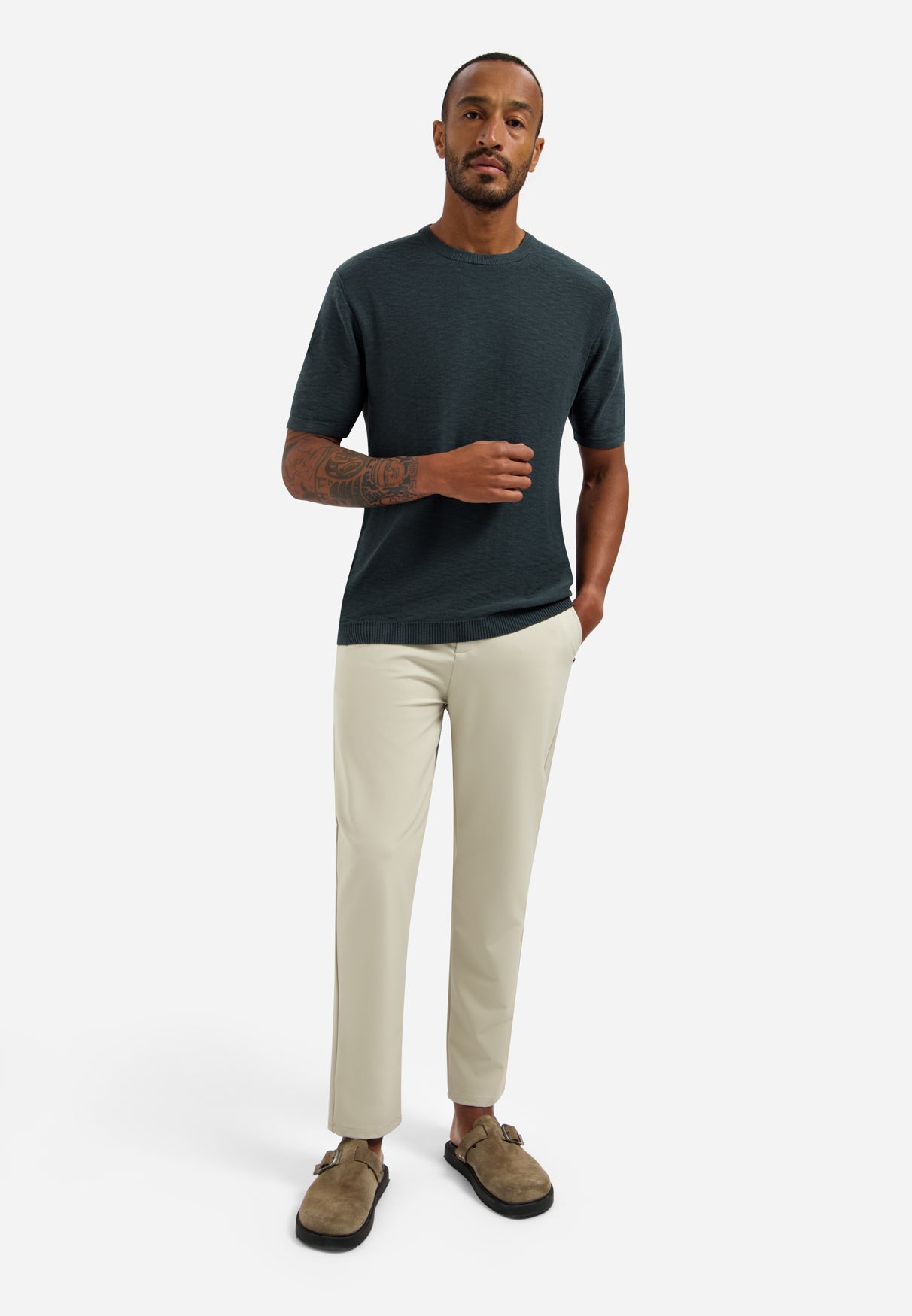 T-shirt en maille slub | Dark Steel