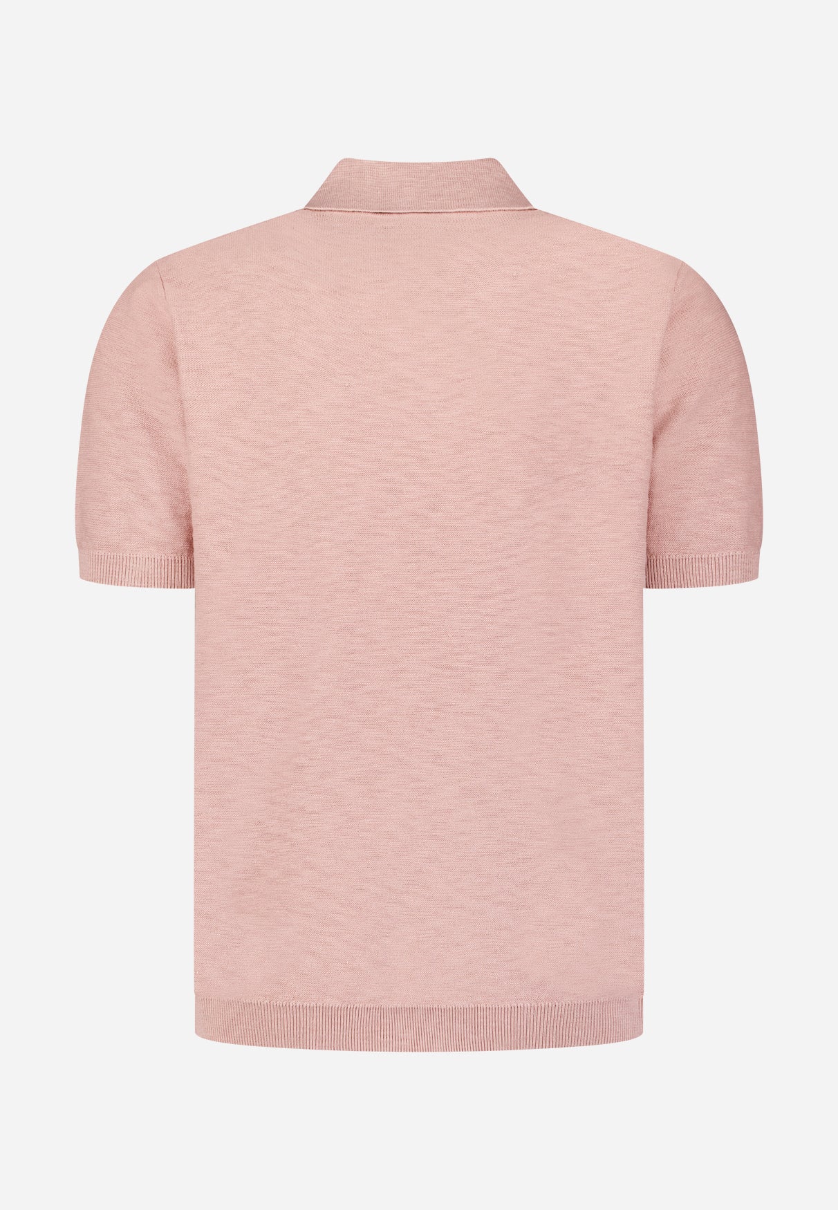 Gebreide slub polo met knopen | Light Mauve