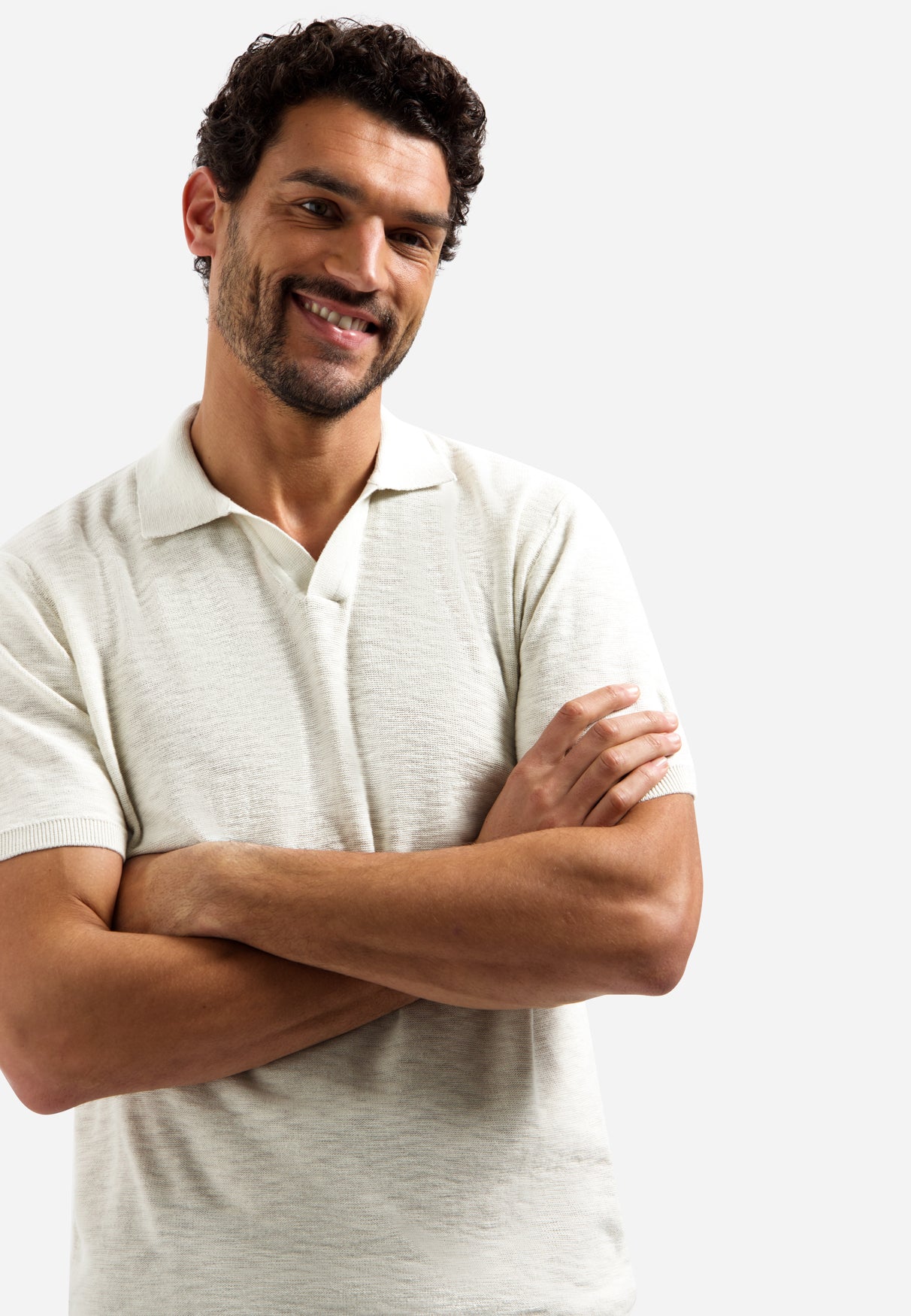 Polo tricoté à col en V | Kit