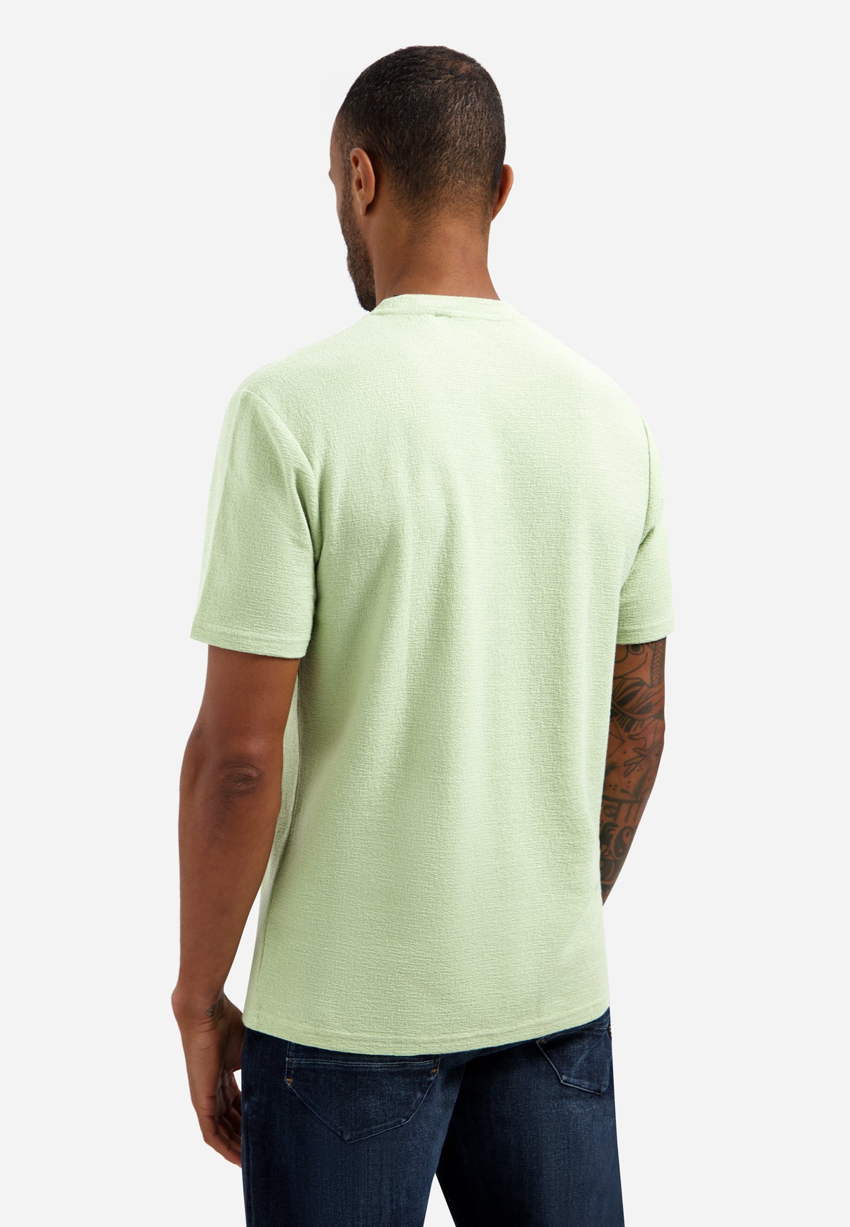 Plain T-shirt with a round neck | Green