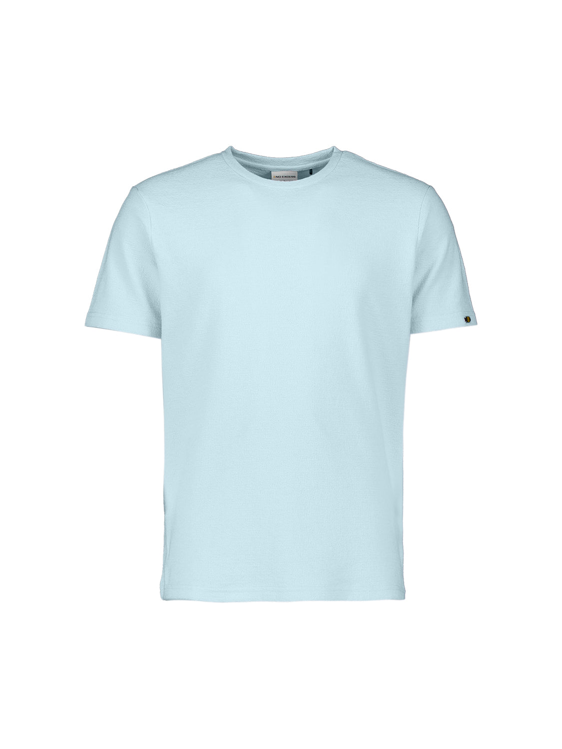 Effen T-shirt met ronde hals | Sky