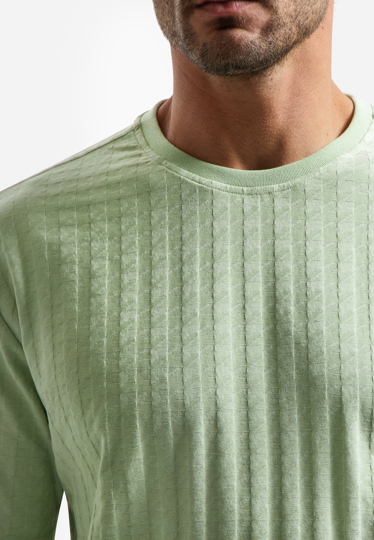 T-shirt uni avec relief | Green