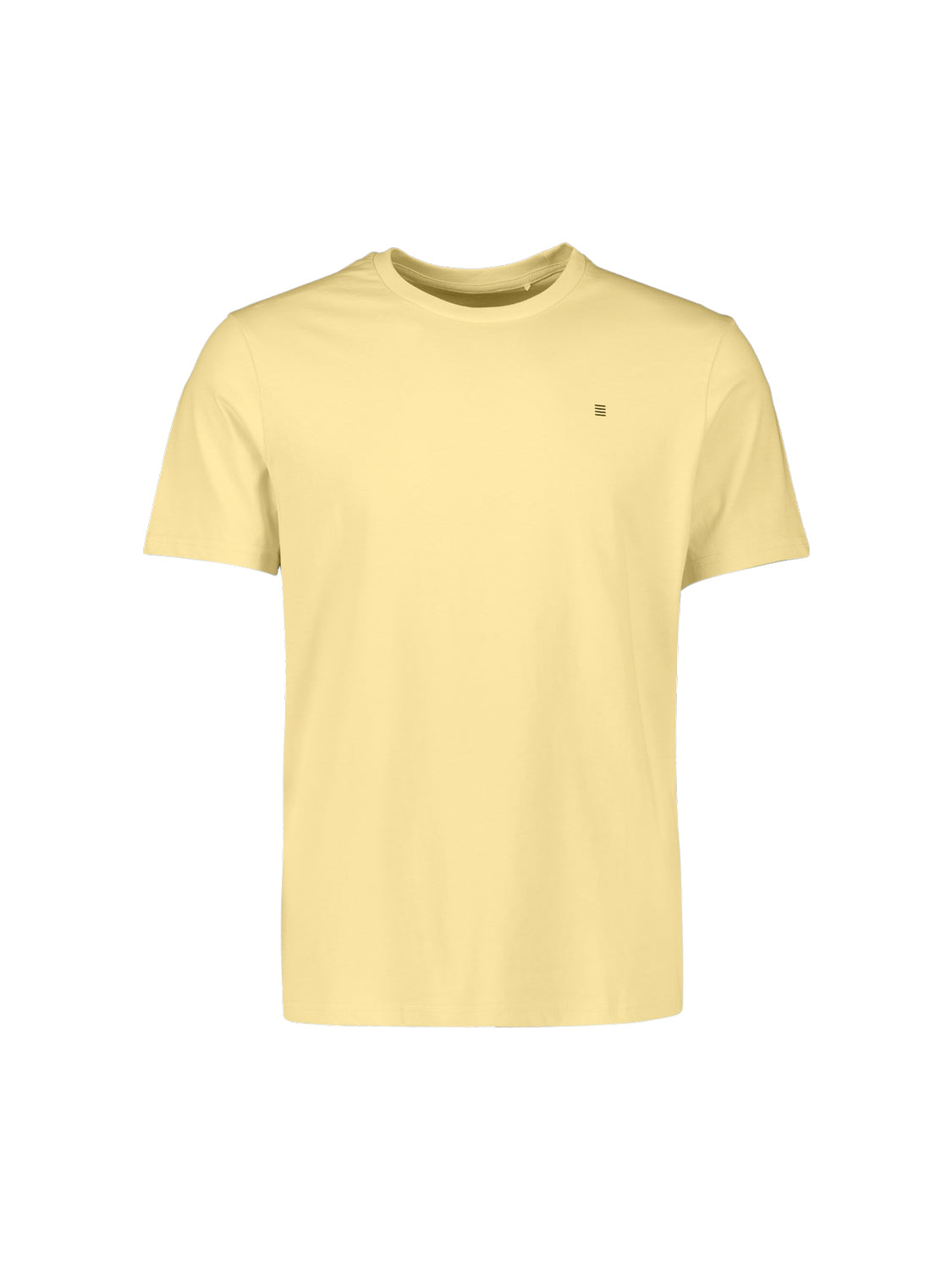 T-shirt basique uni à col rond. | Yellow