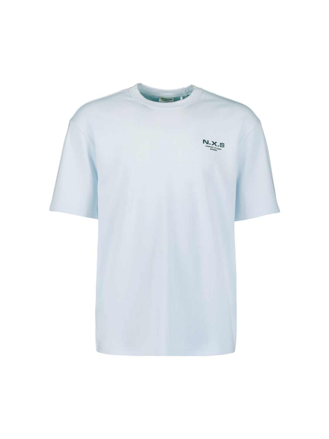 Heavy crew neck T-shirt | Sky