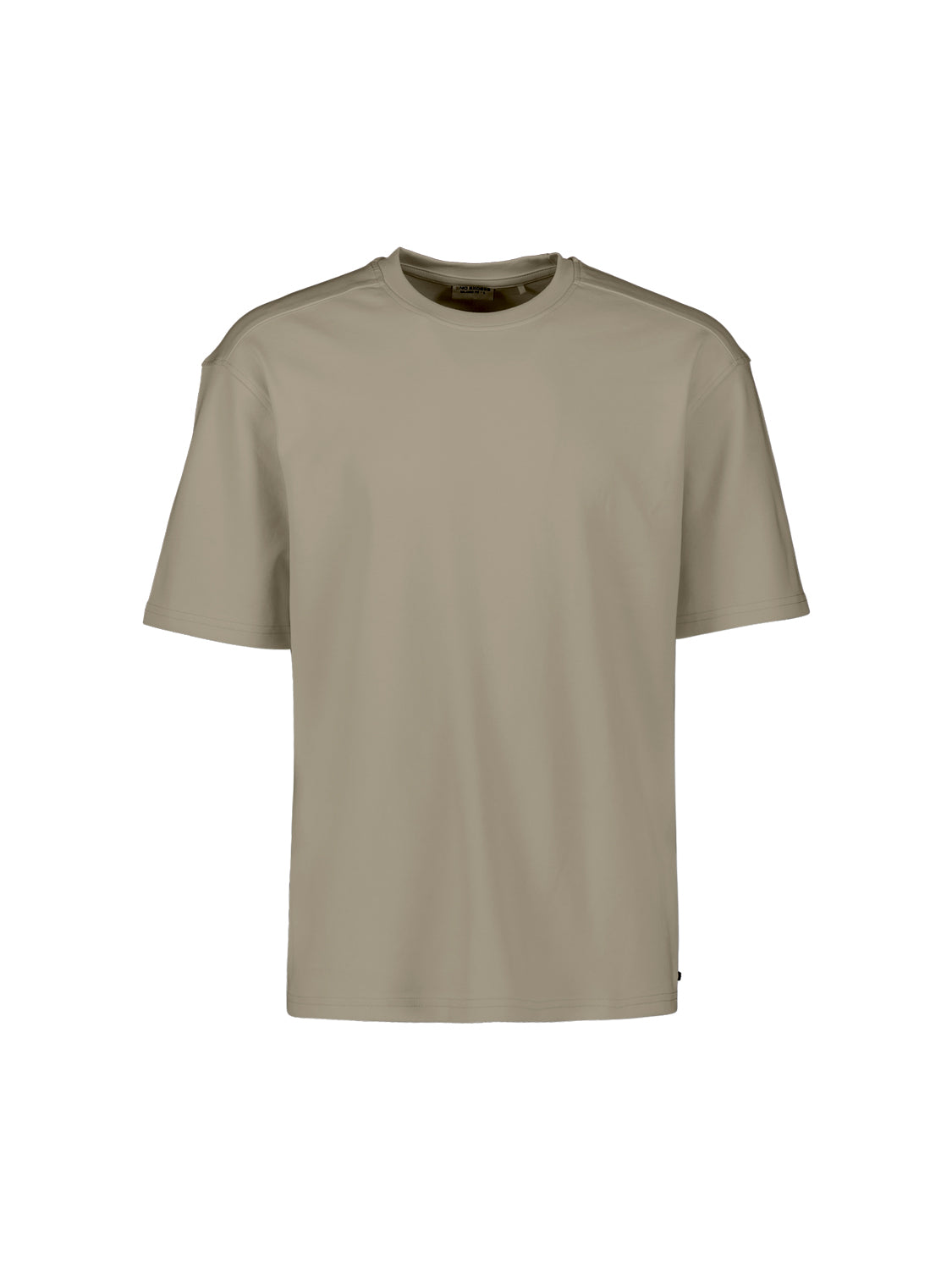 T-shirt interlock à col rond. | Taupe