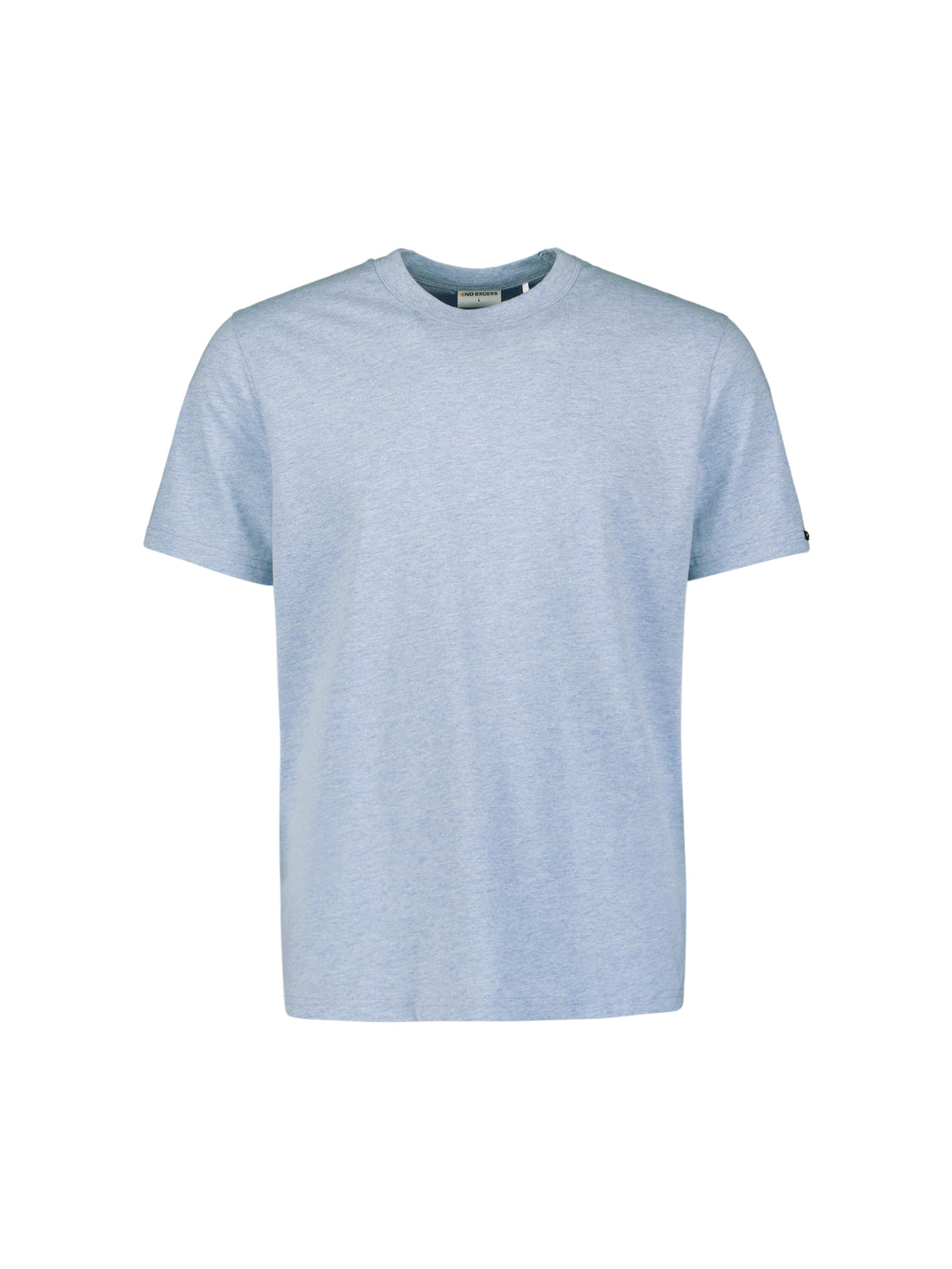 T-shirt chiné à col rond | Blue