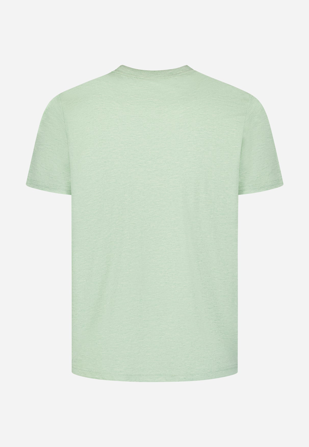 Melange T-shirt met ronde hals | Groen