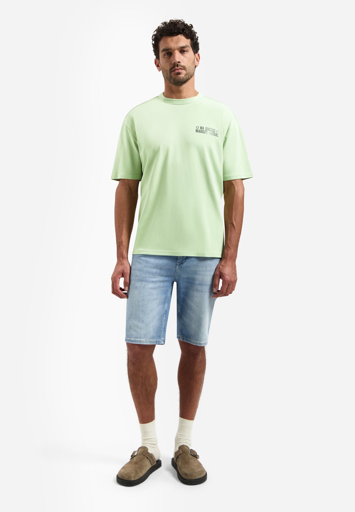 T-shirt interlock avec imprimé dans le dos | Green