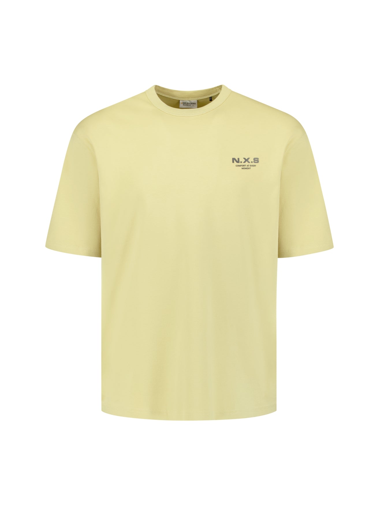 Interlock T-shirt met backprint | Yellow
