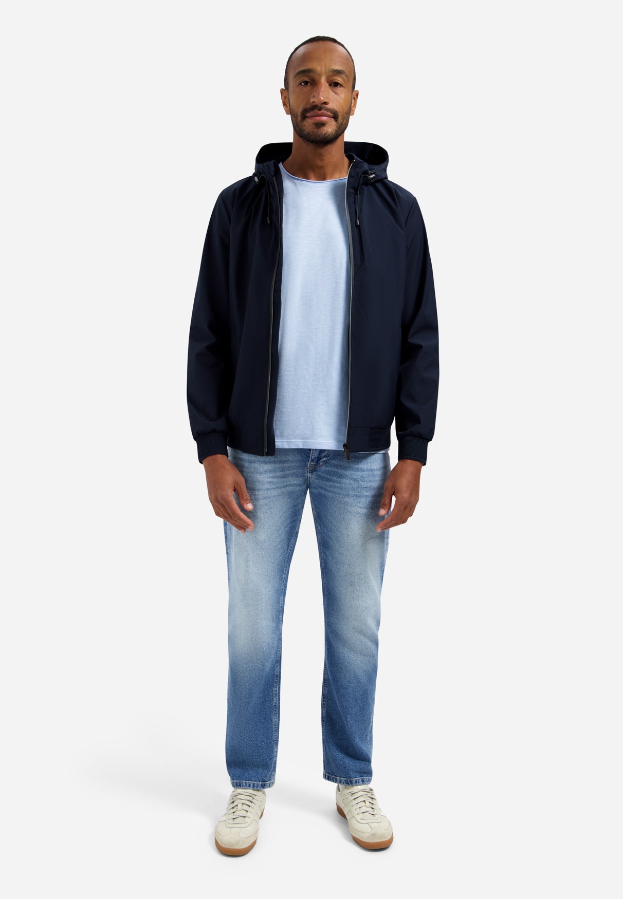 T-shirt flammé à col rond | Blue