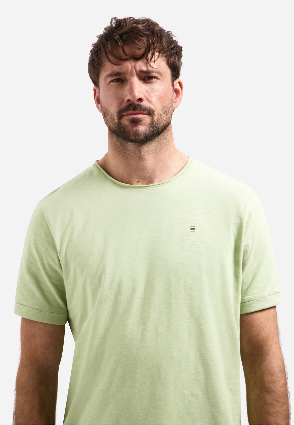 Slub T-shirt met ronde hals | Green