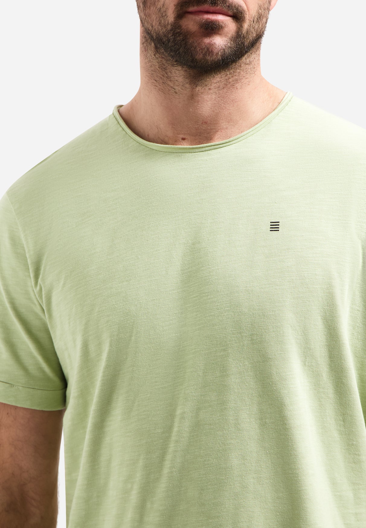 Slub T-shirt met ronde hals | Green