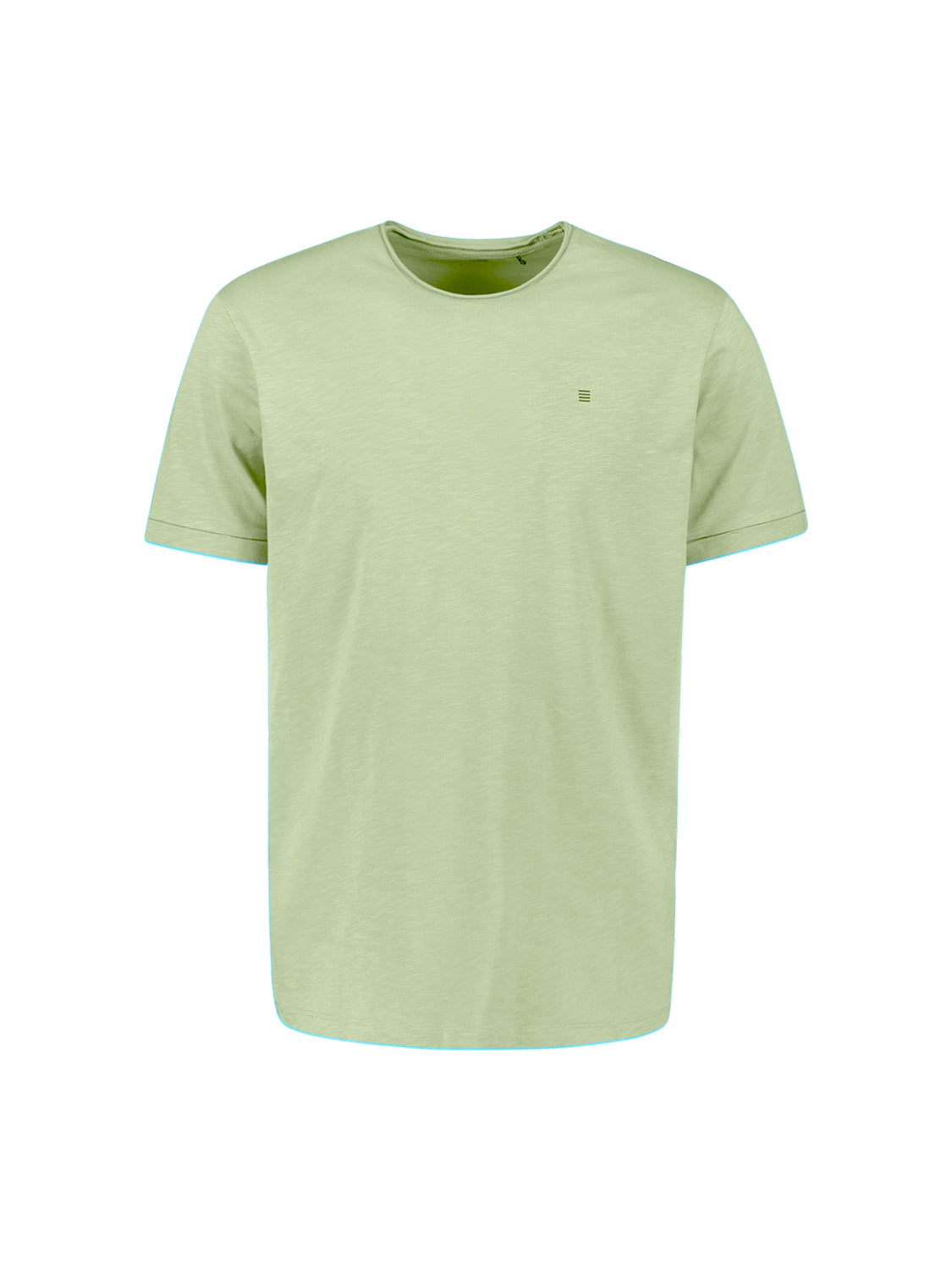 T-shirt flammé à col rond | Seagreen