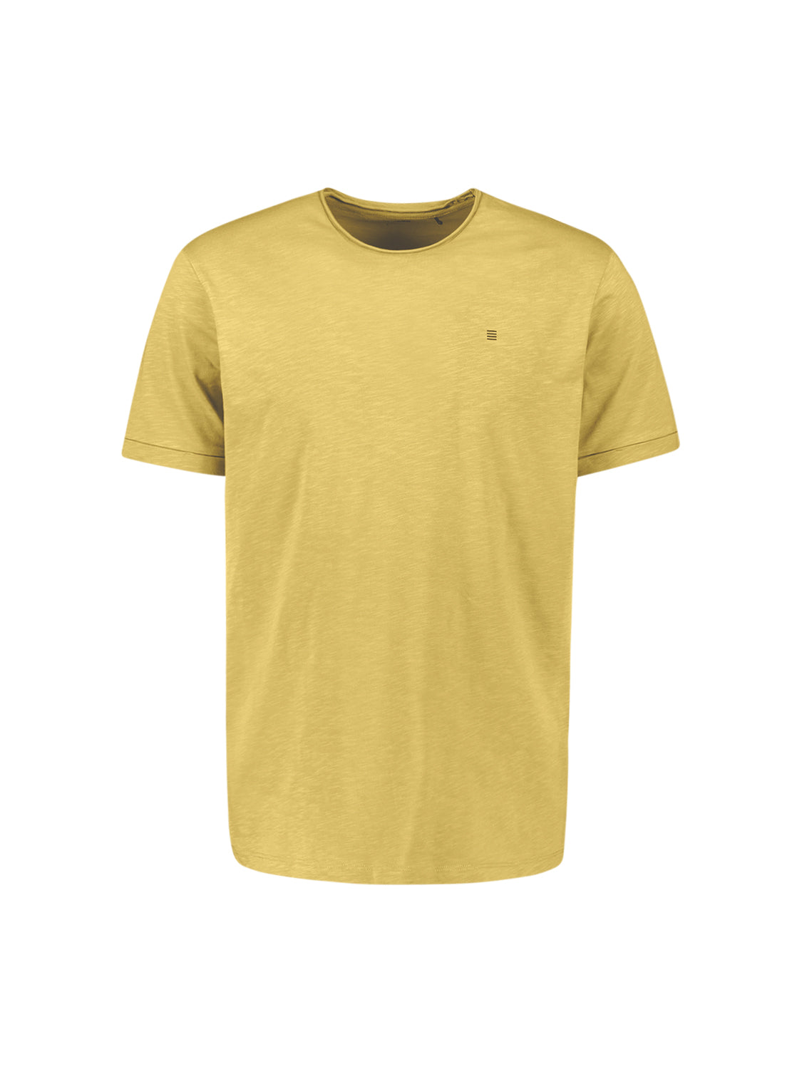 T-shirt flammé à col rond | Yellow