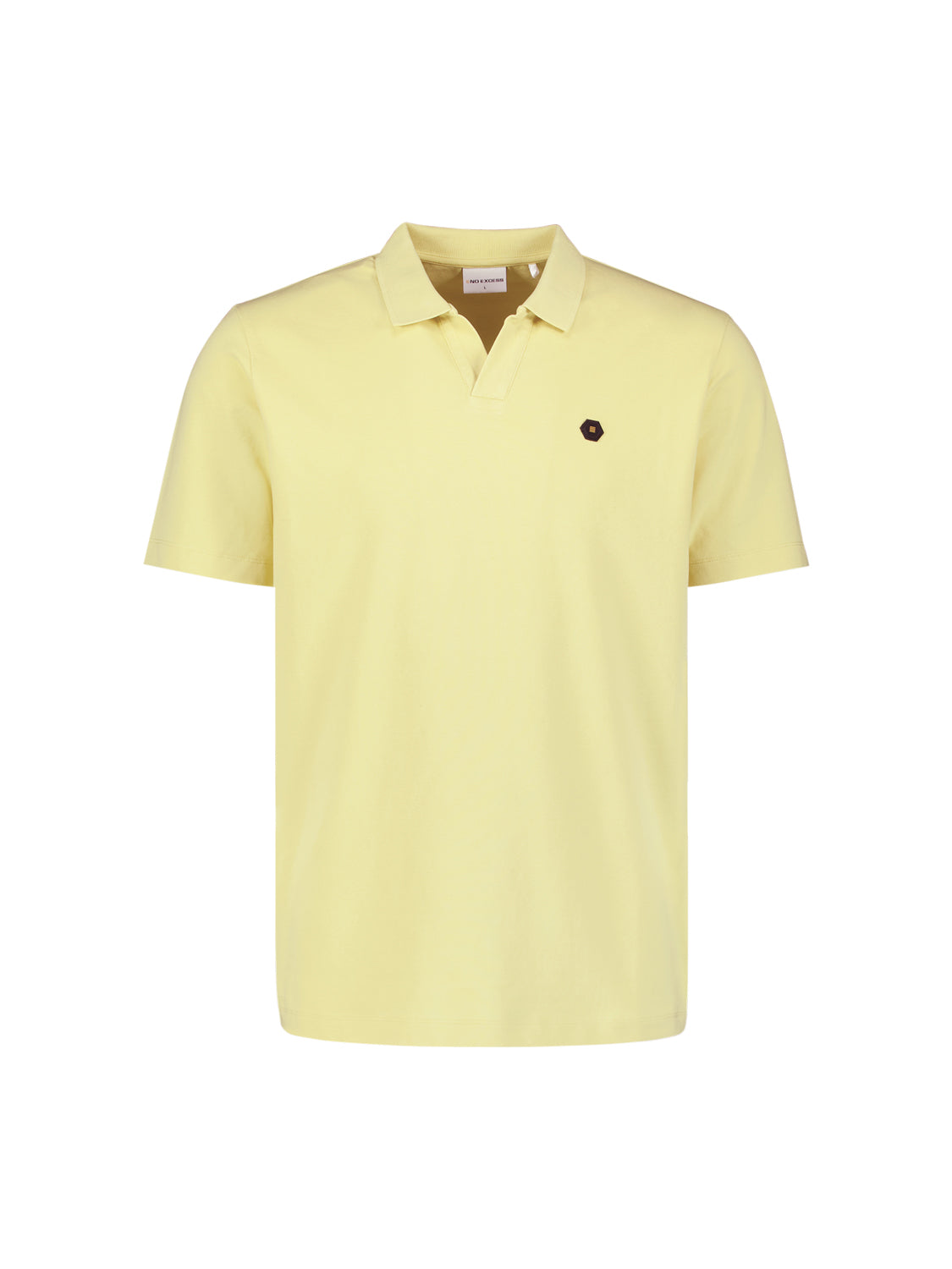 Polo basique à col en V | Yellow