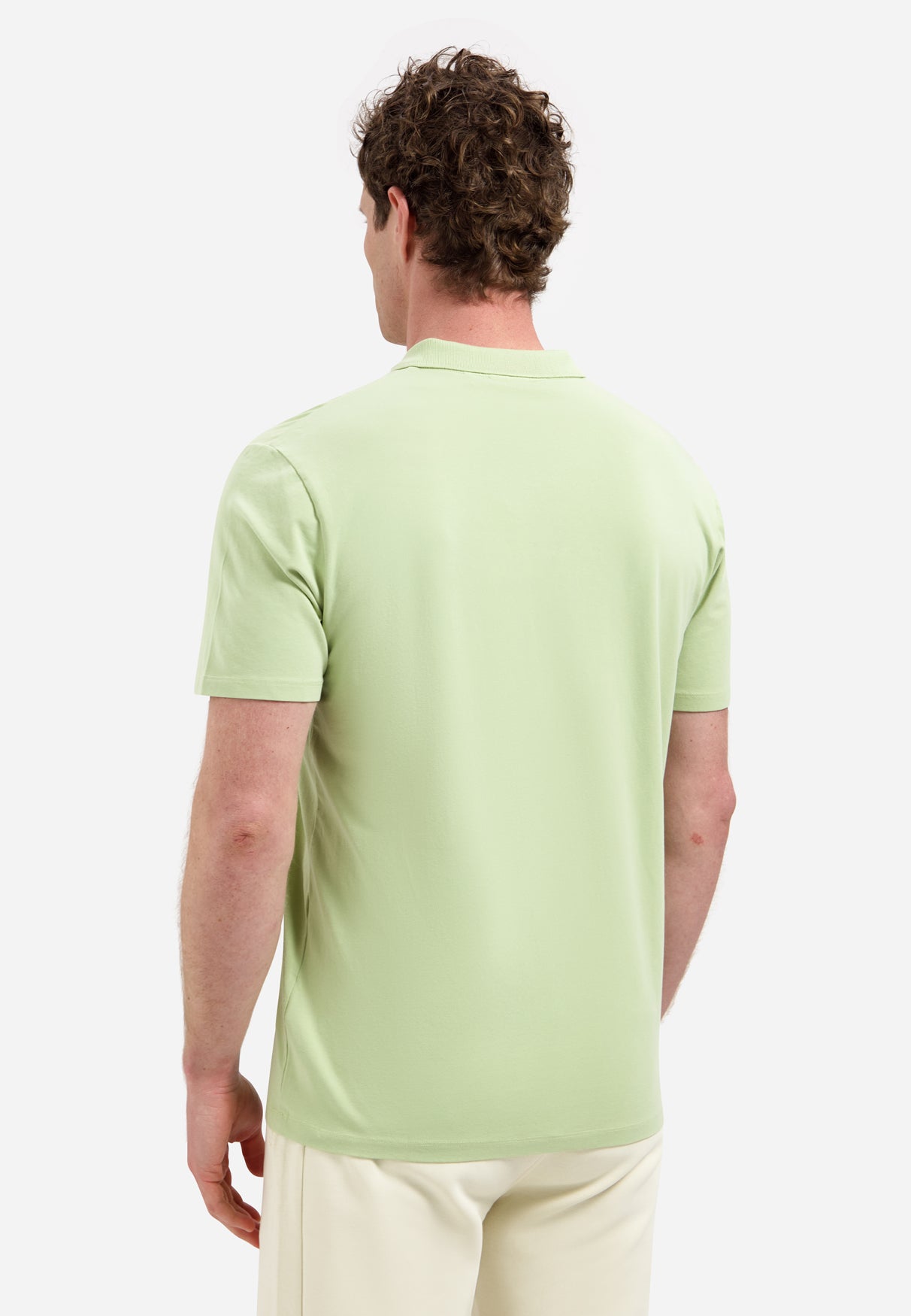 Polo shirt with V-neck | Green