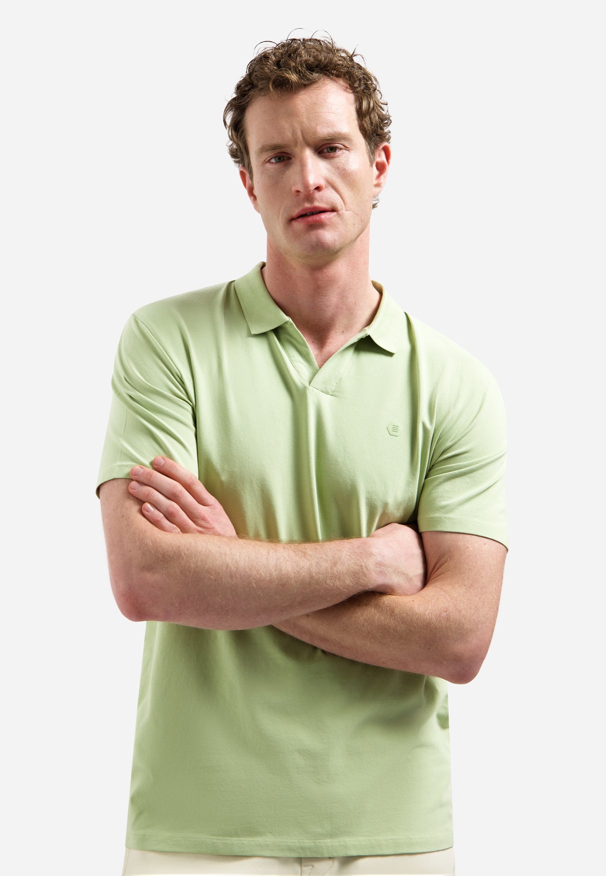 Polo met V-hals | Green