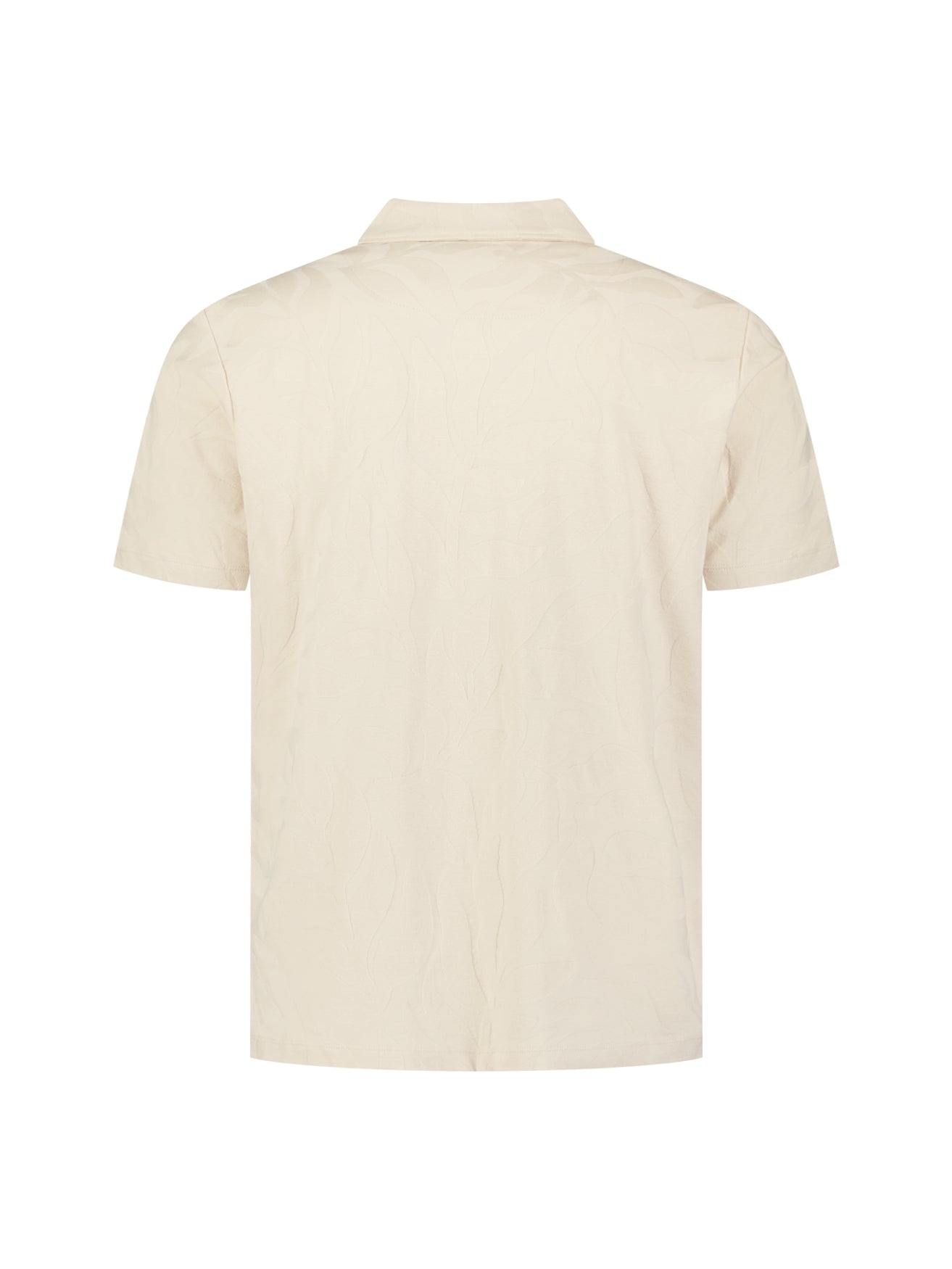 Jacquard polo shirt with half-zip | Desert