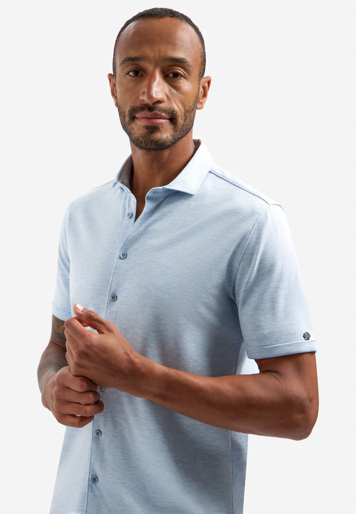 Poloshirt met knopen Blauw