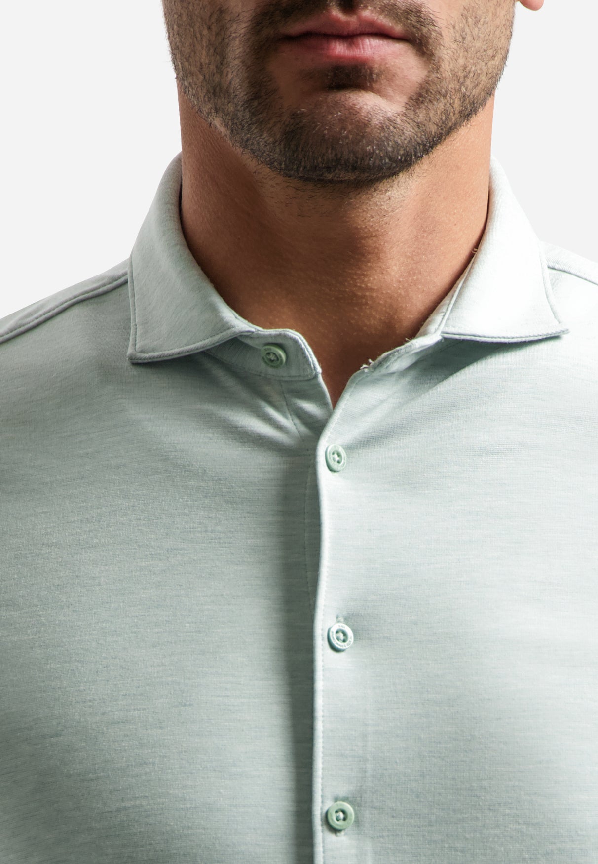 Poloshirt met knopen | Seagreen