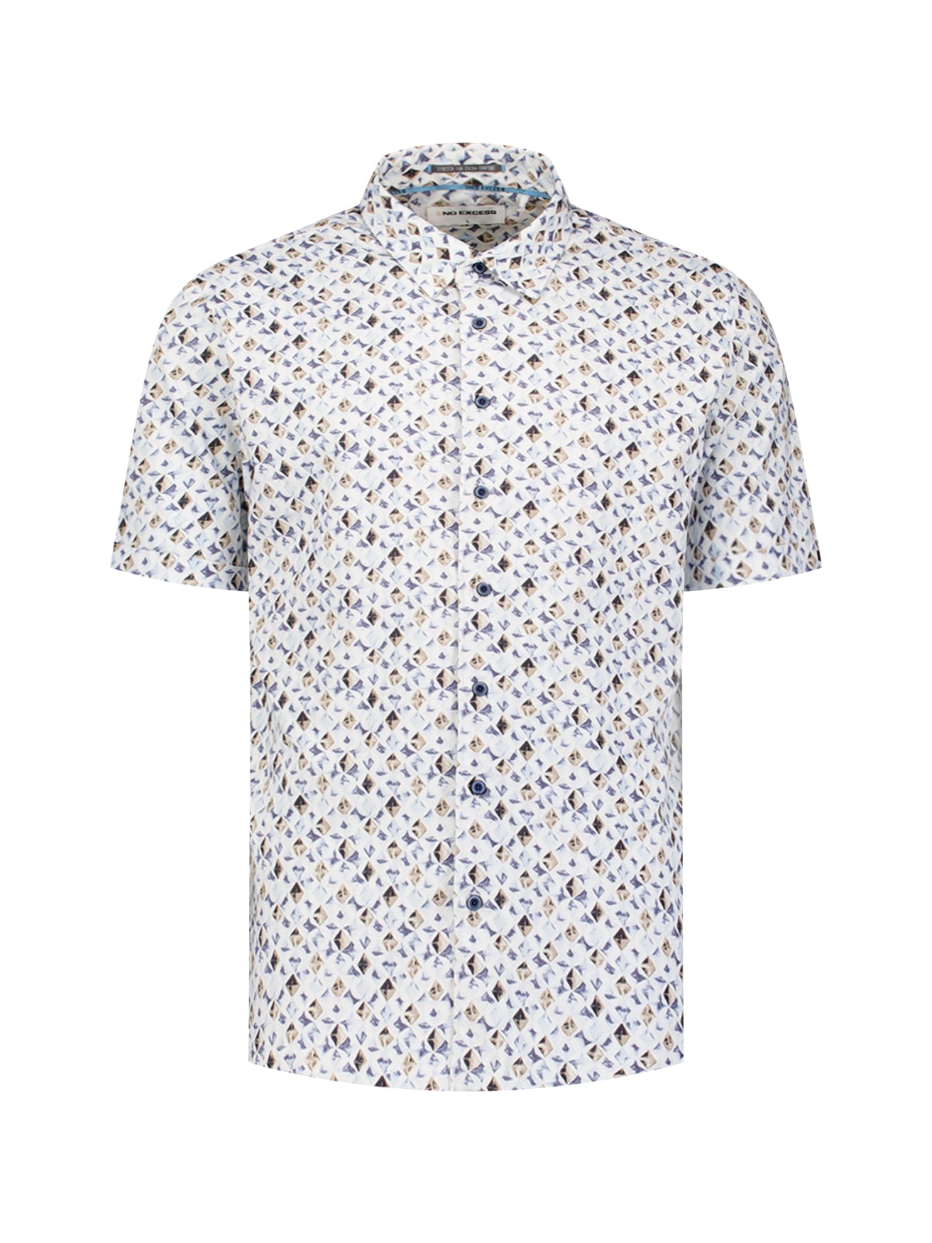 Printed shirt with short sleeves | Blue