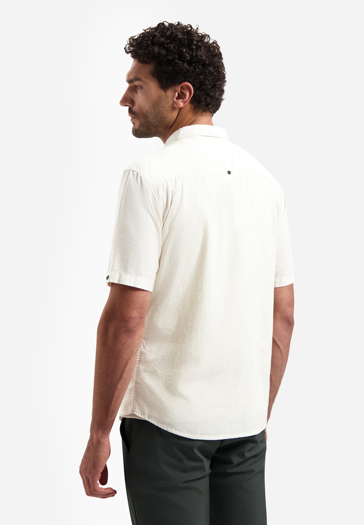 Chemise à manches courtes brodée | Green