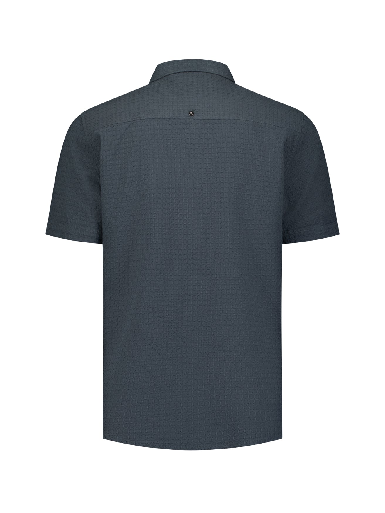 Cotton short-sleeved shirt | Dark Steel