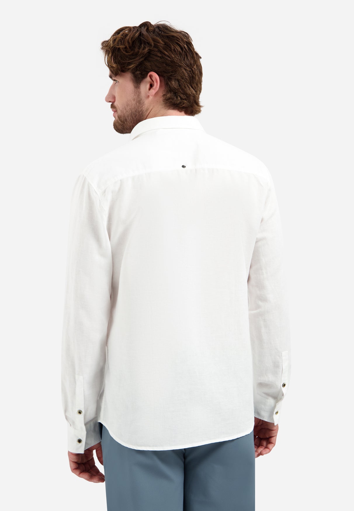 Linnenblend overhemd | White