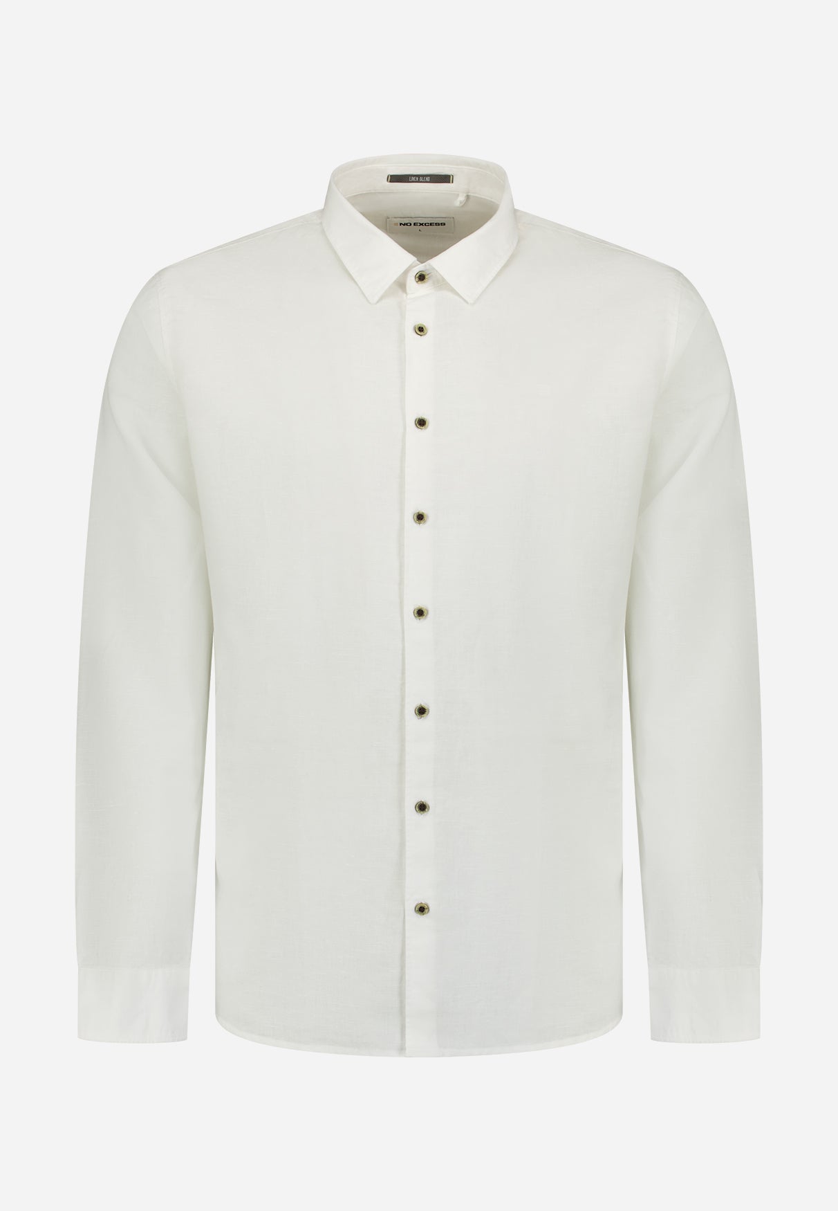 Linnenblend overhemd | White