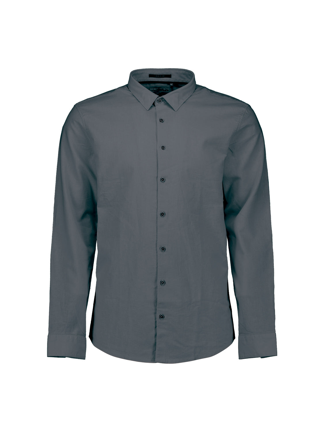 Linen blend shirt | Dark Steel