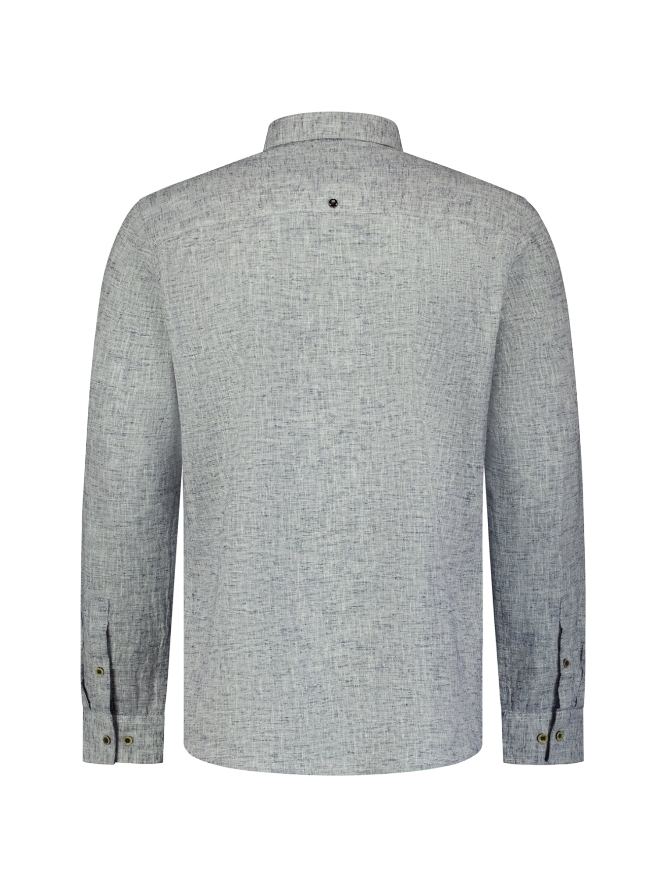 Chemise en lin mélangé bicolore | Indigo Blue