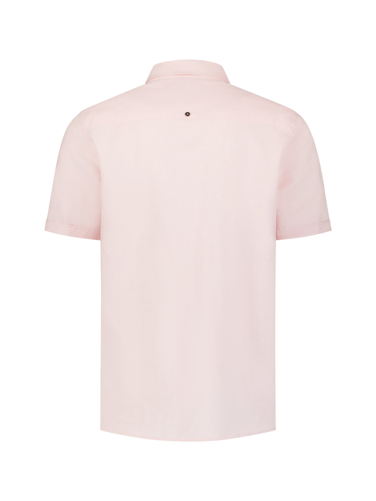 Chemise en lin mélangé à manches courtes | Soft Pink