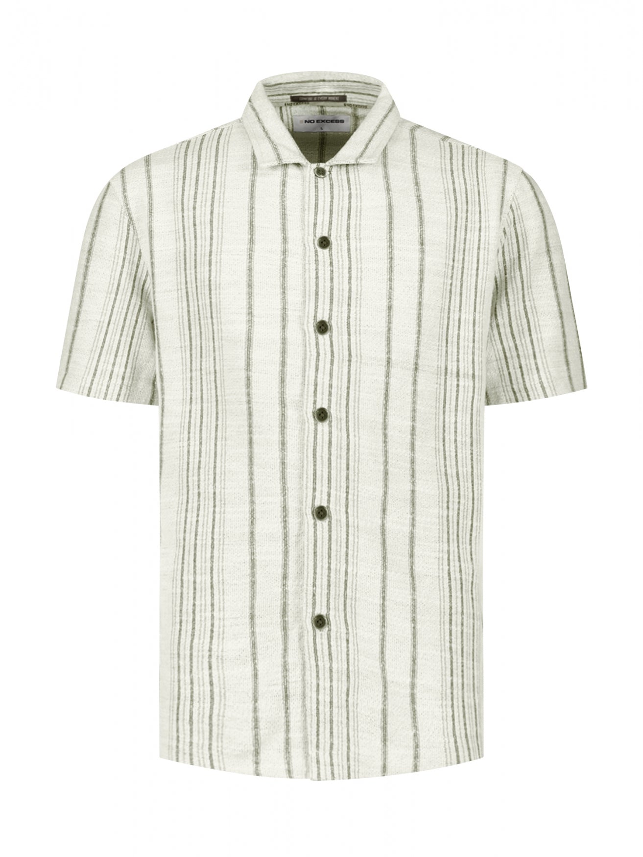 Jacquard overhemd met streep | Desert