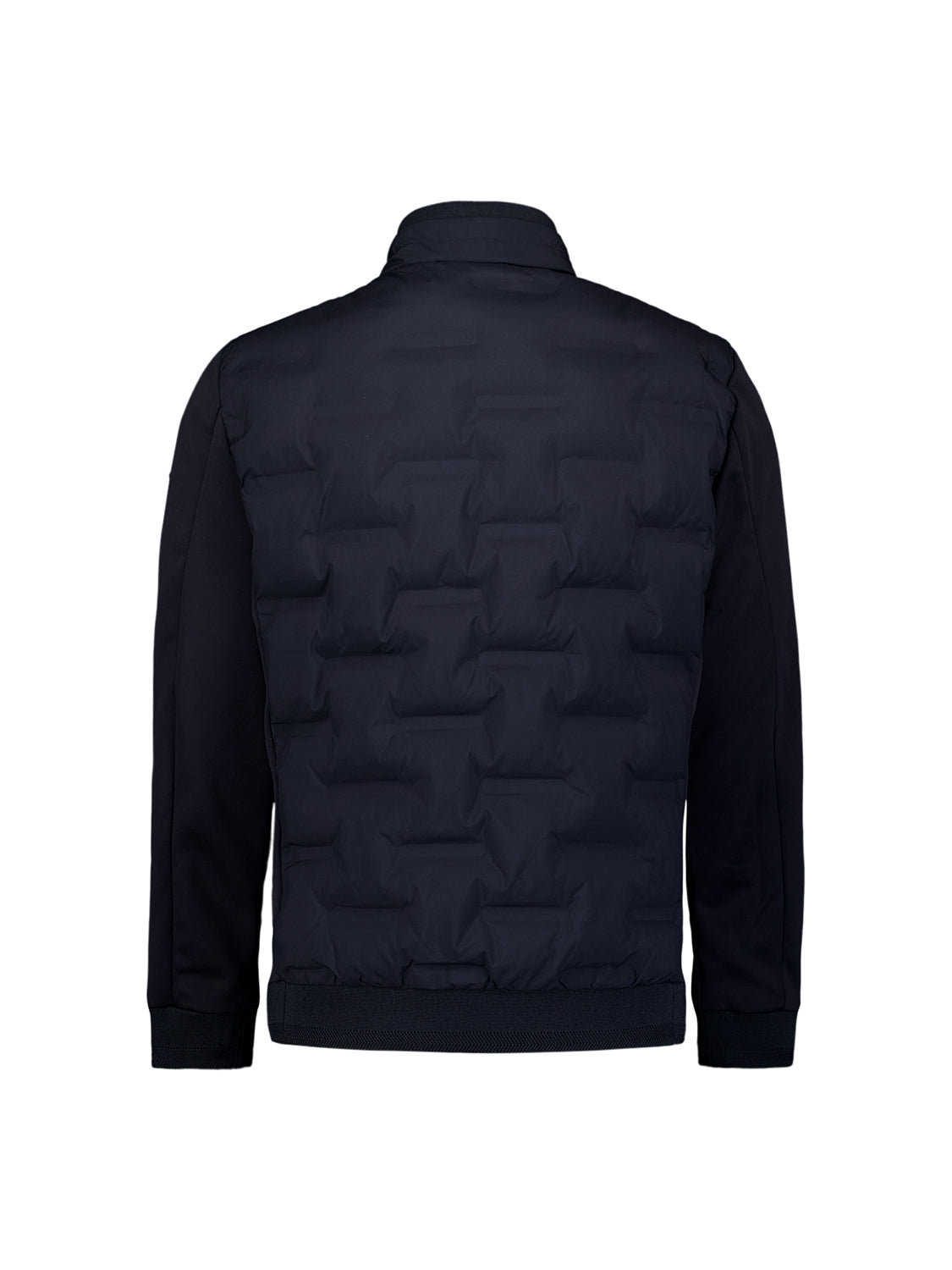 Short padded jacket with knit details | Night