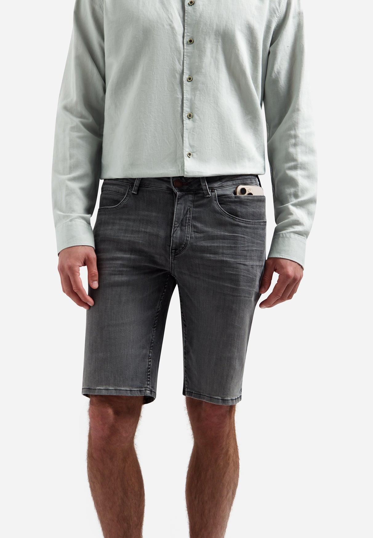 Denim shorts | Grey Denim