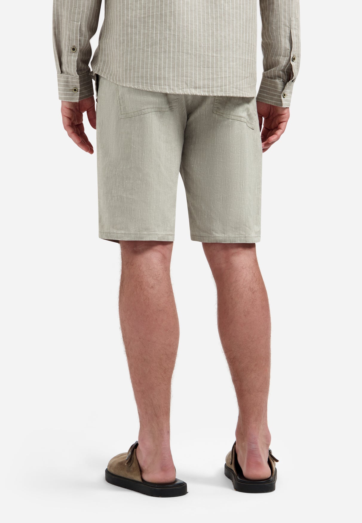 Short chino en lin | Taupe