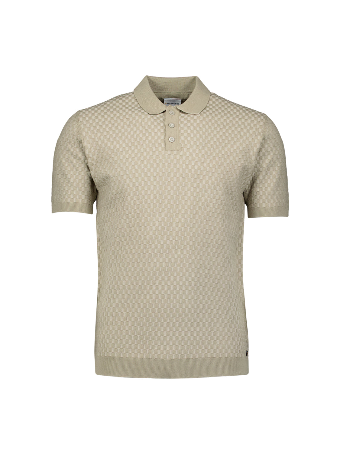 Polo met korte mouwen en knopen | Taupe