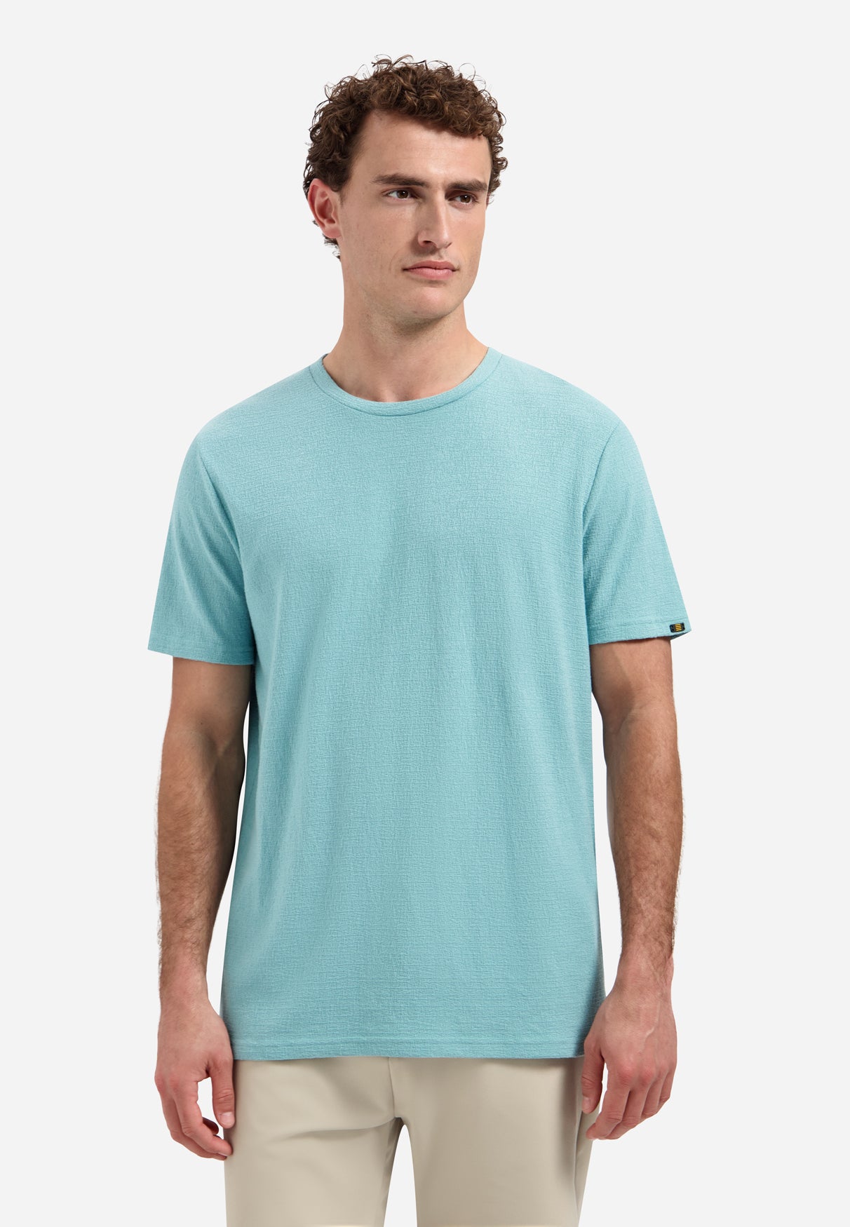 T-shirt met ronde hals en korte mouwen | Seablue