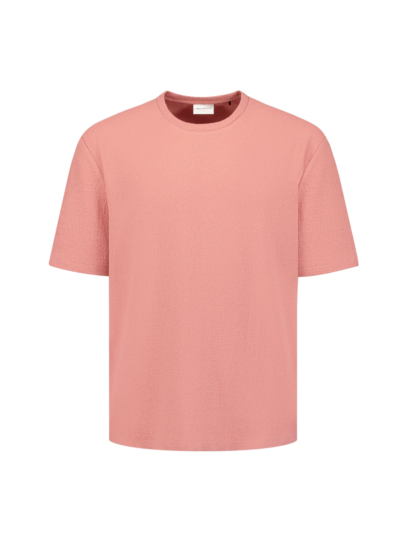 T-shirt met ronde hals en korte mouwen | Coral